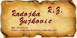 Radojka Žujković vizit kartica
